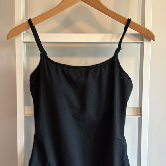 Garnet Hill — Elegant, classic, simple black one-piece swim suit - Picture 12 of 12